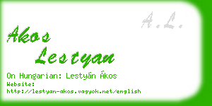 akos lestyan business card