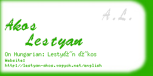 akos lestyan business card